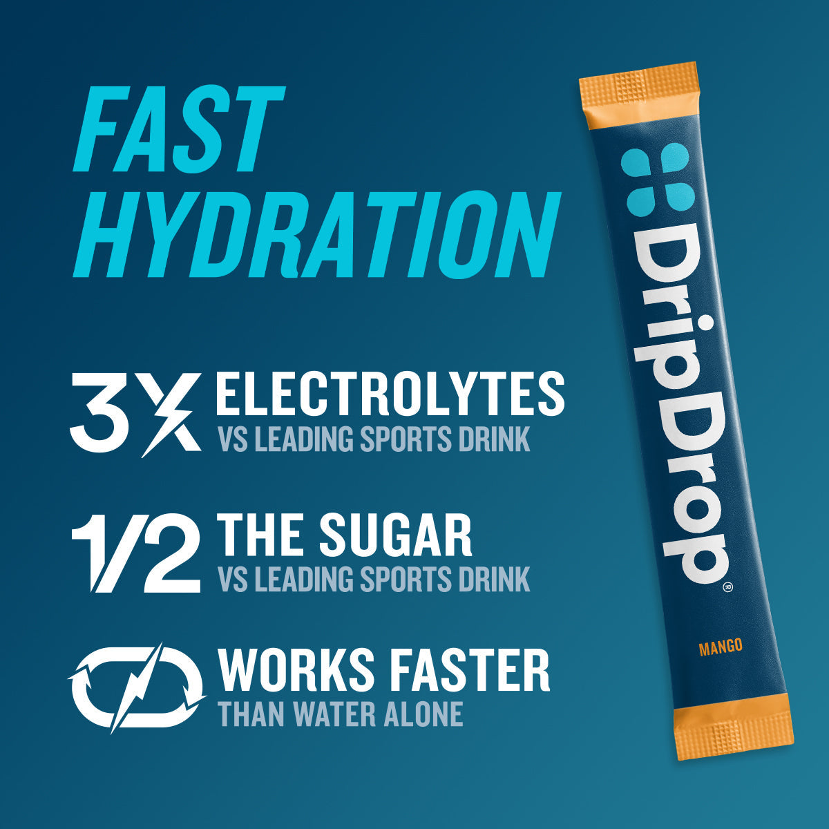 DripDrop Tropical Variety Pack Electrolyte Powder, 8 oz sticks, 16 count - Essential Collection