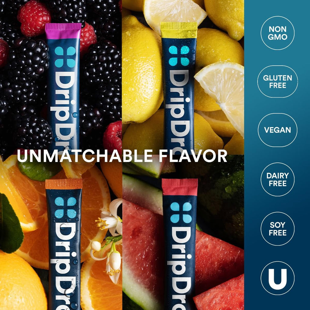 DripDrop Bold Variety Pack Electrolyte Powder, 16 oz sticks, 80 count - Essential Collection