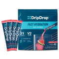 DripDrop Watermelon Electrolyte Powder, 8 oz sticks, 32 count - Essential Collection