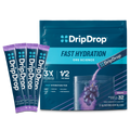 DripDrop Grape Electrolyte Powder, 8 oz sticks, 32 count - Essential Collection