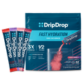 DripDrop Juicy Variety Pack Electrolyte Powder, 8 oz sticks, 32 count - Essential Collection