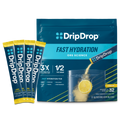 DripDrop Lemon Electrolyte Powder, 8 oz sticks, 32 count 66n　1S