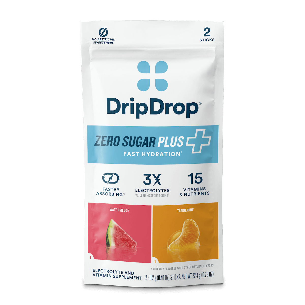 DripDrop Zero Sugar Plus 2-Stick Sample Pack - Essential Collection