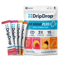 DripDrop Zero Sugar Plus, Watermelon, Tangerine, Tropical Punch, Raspberry Lemonade, 16 oz sticks, 8 count - Essential Collection