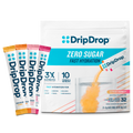 DripDrop Zero Sugar Citrus Variety Pack Electrolyte Powder, 8 oz sticks, 32 count - Essential Collection