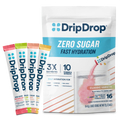 DripDrop Zero Sugar Classic Variety Pack Electrolyte Powder, 8 oz sticks, 16 count - Essential Collection